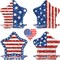 24 Pcs 4th of July Paper Plates - American Flag Patriotic Plate, Disposable Red White and Blue Star Shaped Dinner Dessert Plates Tableware for July 4th Memorial Day Independence Day Party Supplies